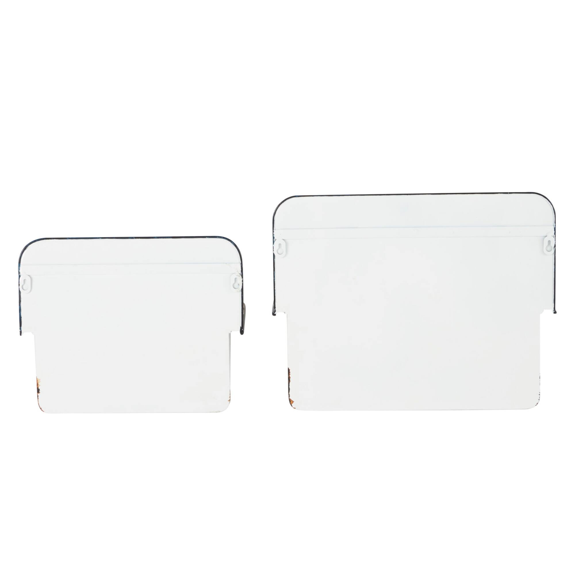 White Metal Wash Basin Planter Set